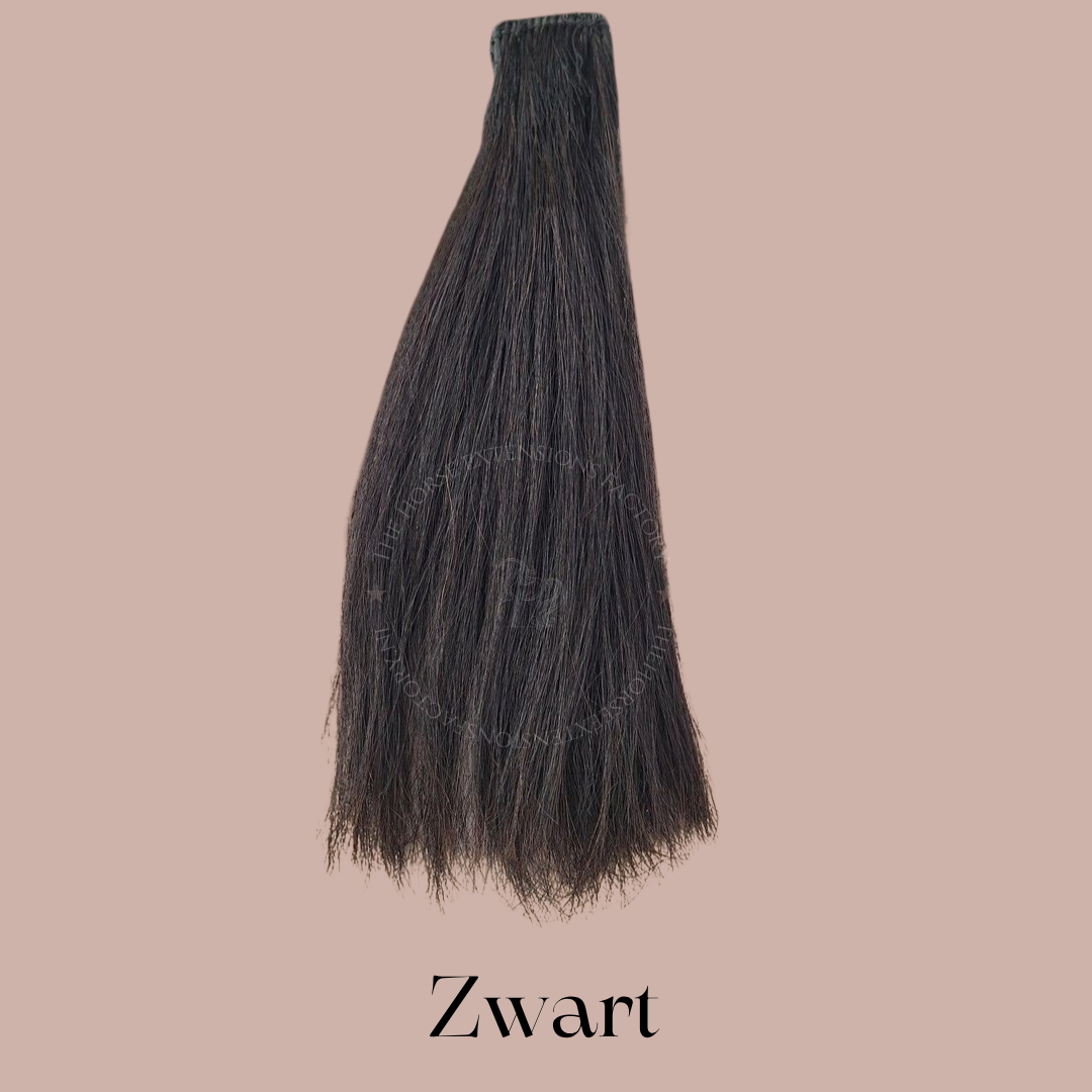 Maantop Clip-in van maanhaar in kleur 1. Zwart