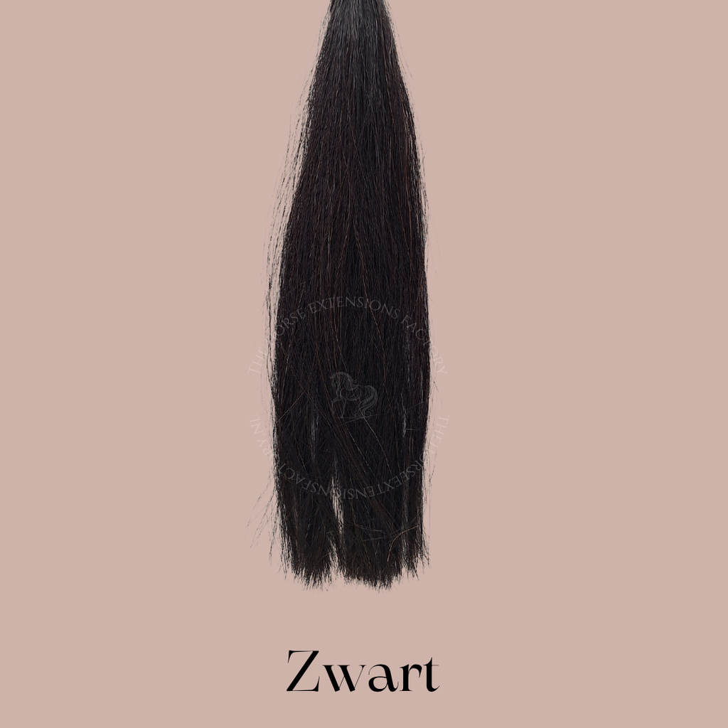Los Paarden Maanhaar in kleur zwart (100g)